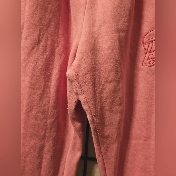 MATTEL 2023 BARBIE Pink Jogger Track Pants Embroidered Barbie & Heart Size XL - Picture 4 of 6